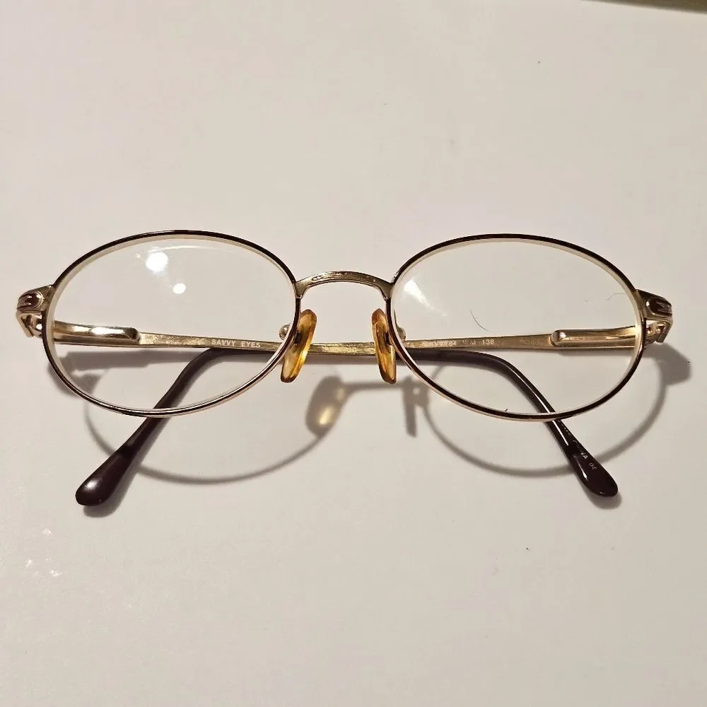 Vintage Gold Oval Glasses See Details